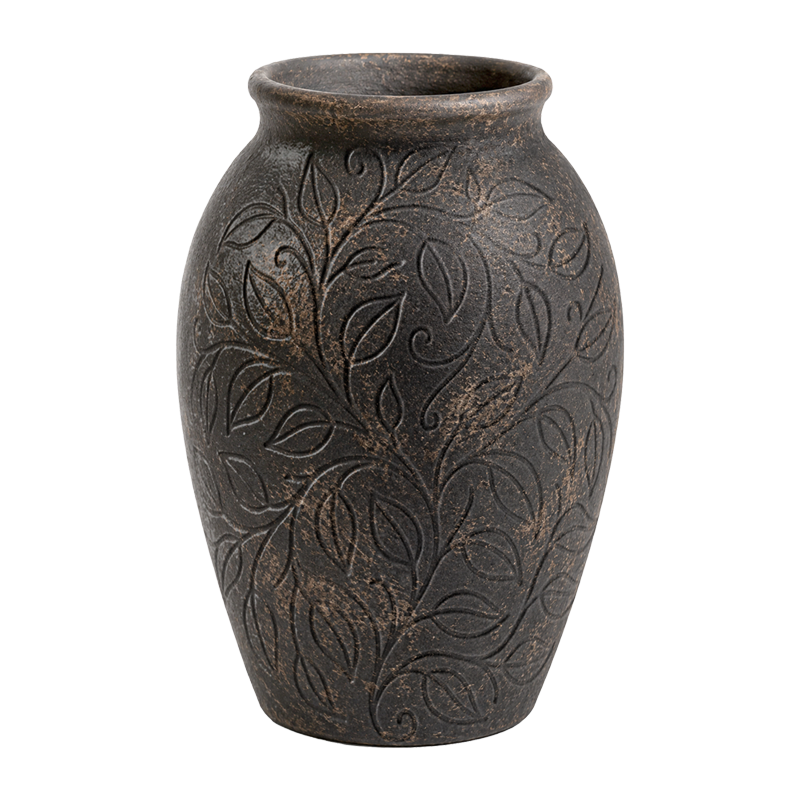 White clay ceramic pot