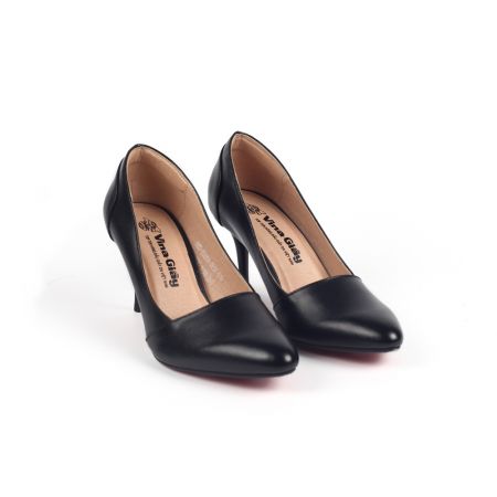 Leather high heels
