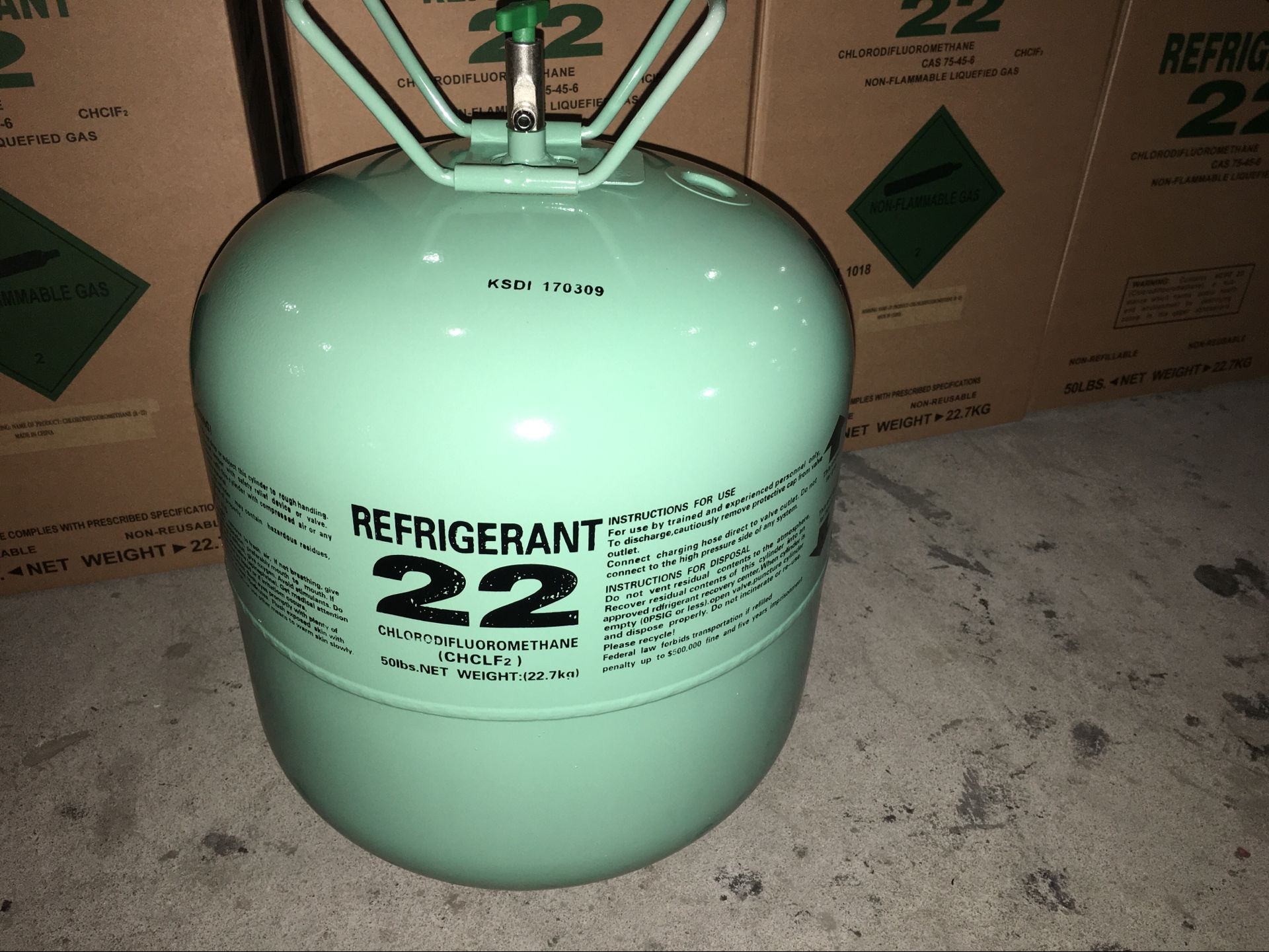 Refrigerant gas R22