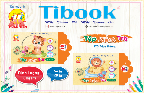 Tan Thuan Tien notebook with testing paper