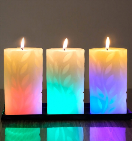 LED color changing leaf dÐcor candle