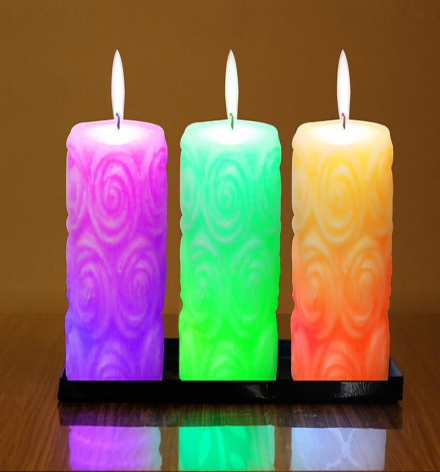 LED color changing rose dÐcor candle