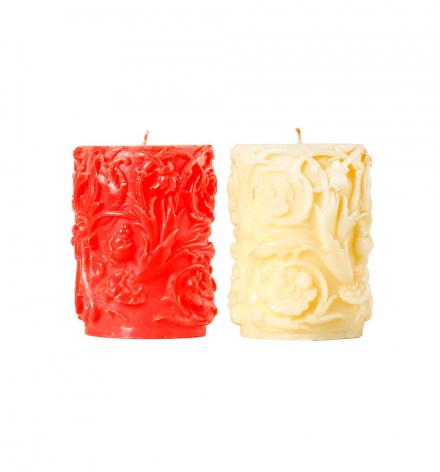 Orchid dÐcor pillar candle