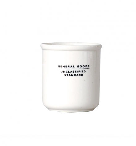 White ceramic filled candle