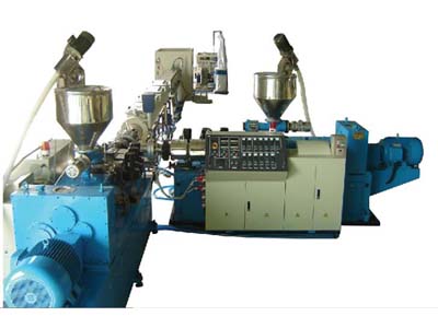 Plastic pipe making machine