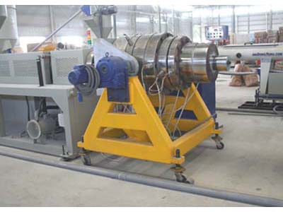 Plastic pipe making machine