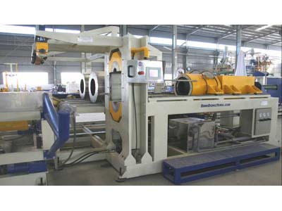Plastic pipe making machine