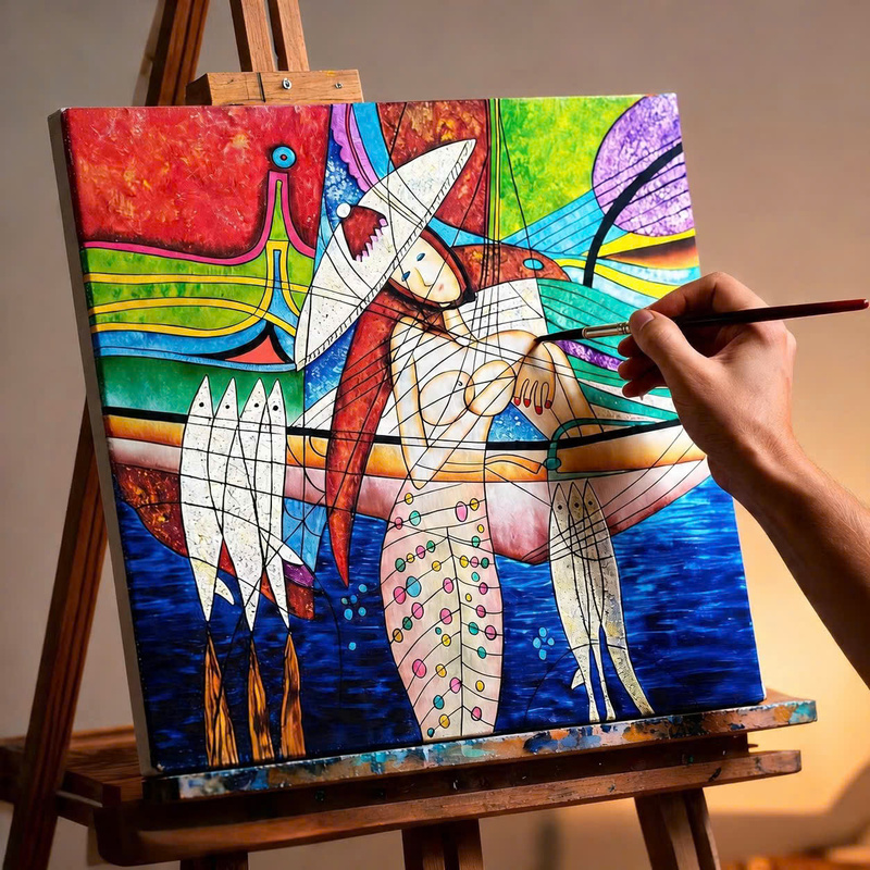 Lacquer art painting