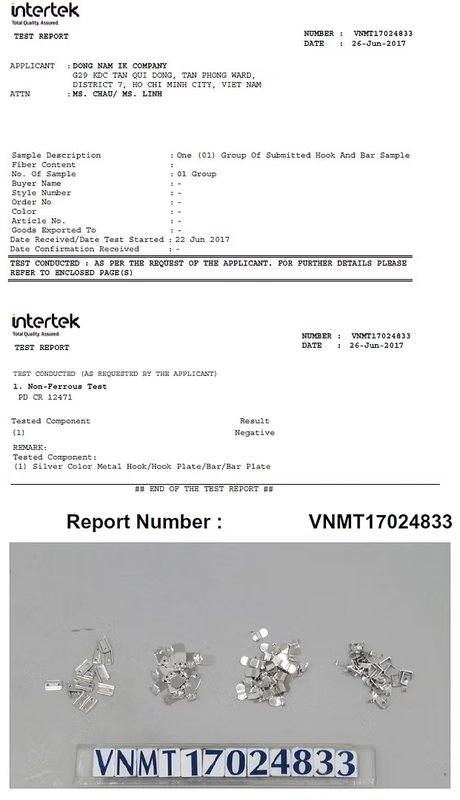 Non ferrous Certificate