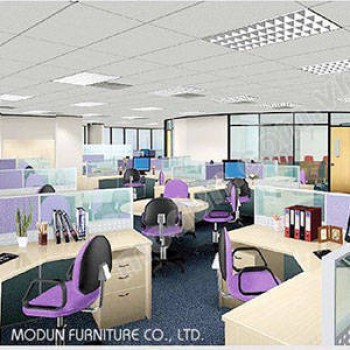 Glass felt partition