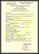 Business registration certificate