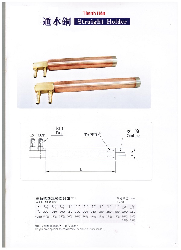 Streight holder