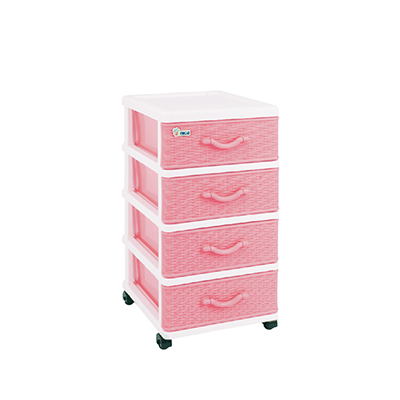 4-compartment plastic drawer