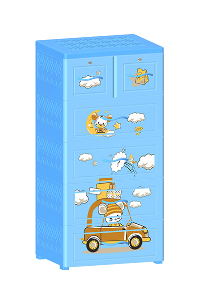 5-compartment plastic drawer - mouse driving car