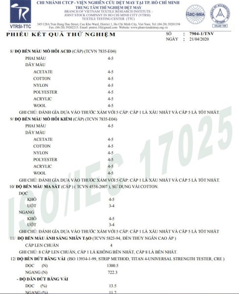 Cotton CD fabric certification