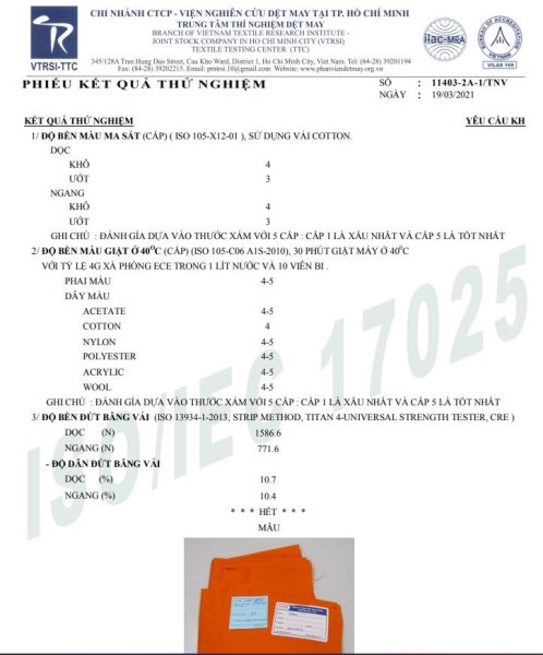 Cotton OE fabric certification