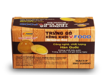 Smoked chicken eggs