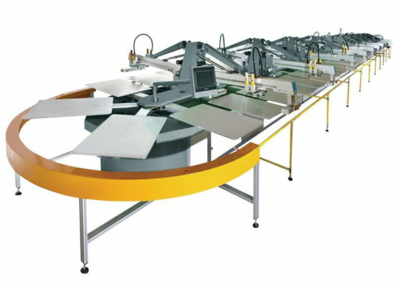 Oval screen printing machine