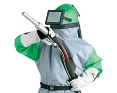 Sand blasting hood