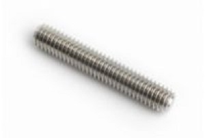 Double-ended threaded steel bolt