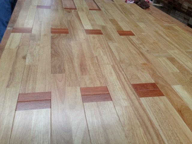 Rubber wood flooring
