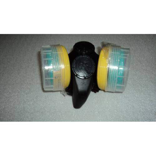 2-filter gas mask