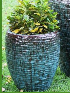 Enamel ceramic pot