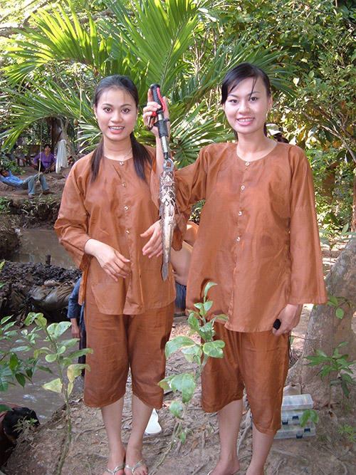 Flight Attendant Fishing Scene