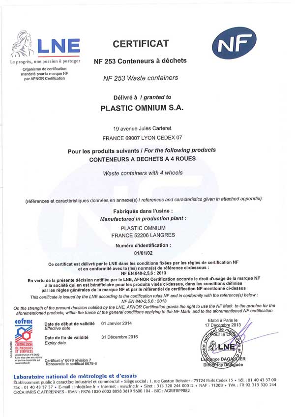Certificate