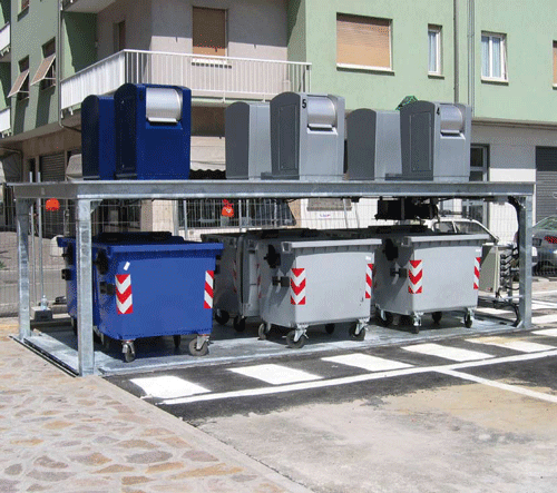 Underground recycling bin