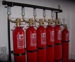 FM200 fire suppression system components