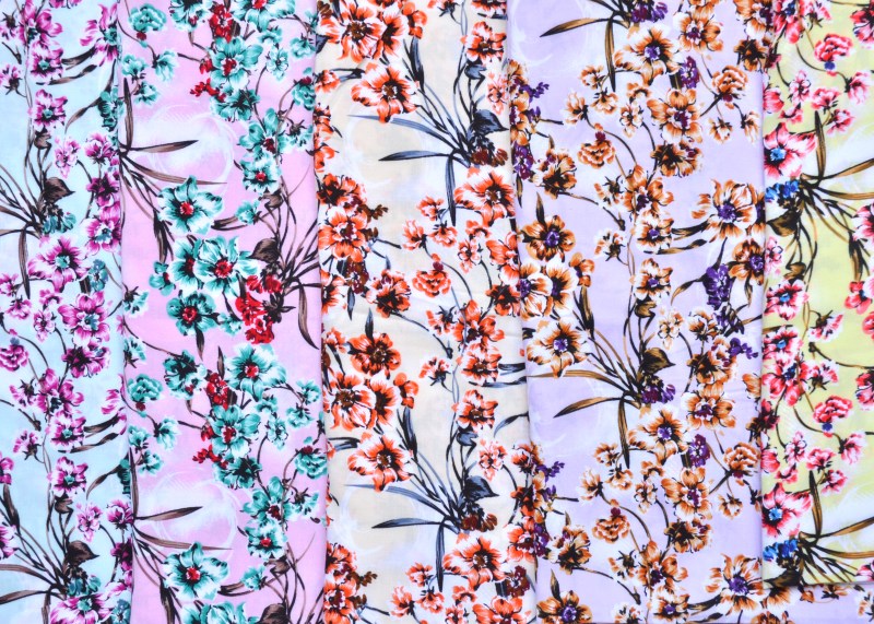 Patterned rayon fabric