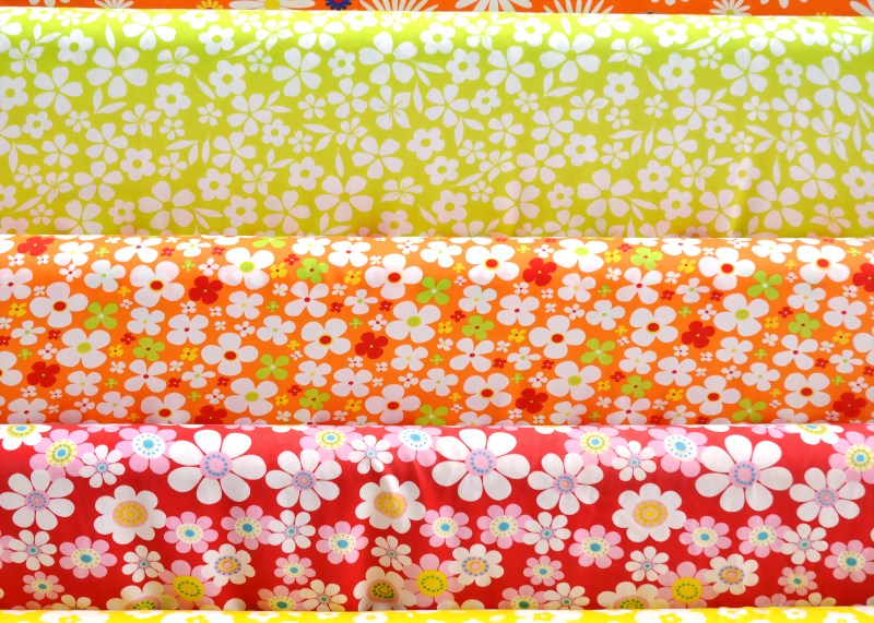 Patterned rayon fabric