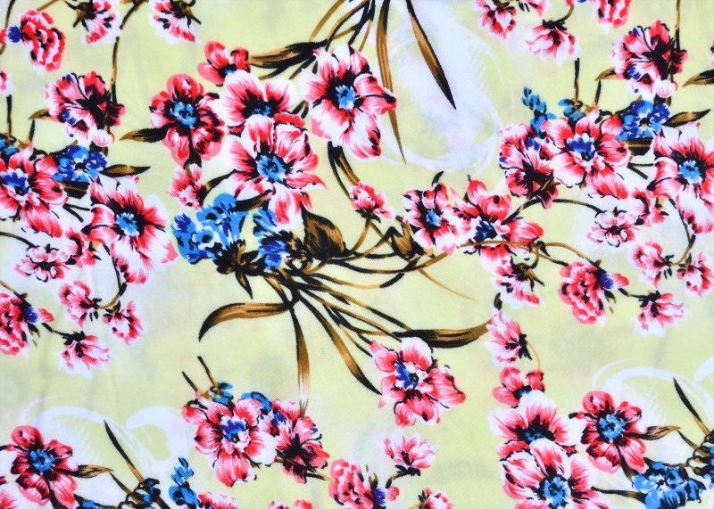 Patterned rayon fabric