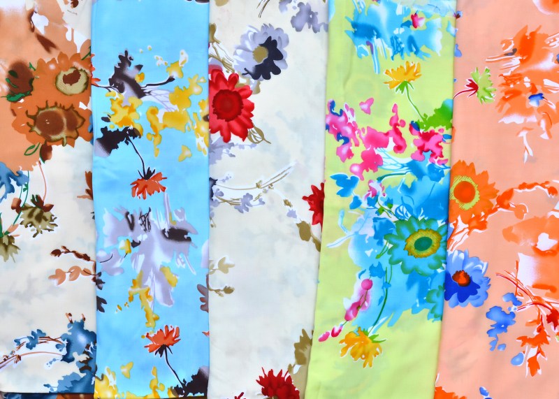 Patterned rayon fabric