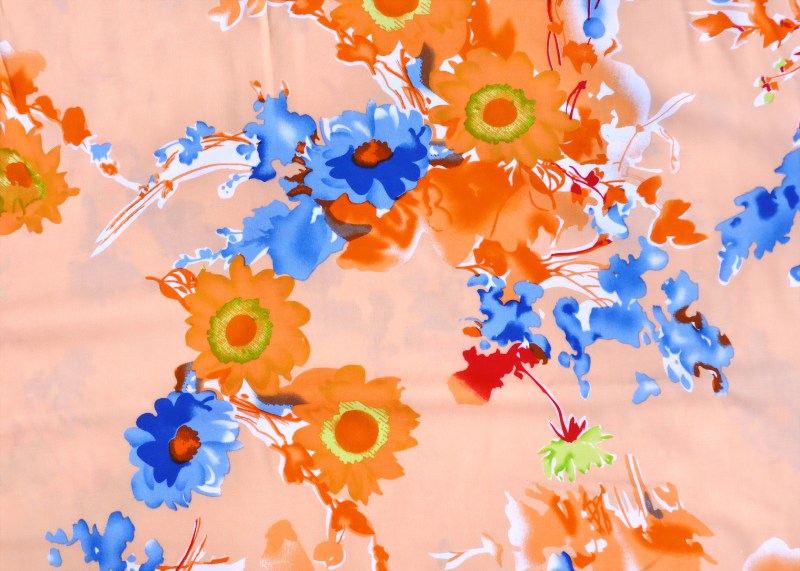 Patterned rayon fabric