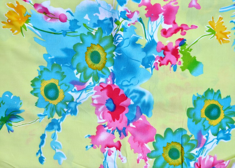 Patterned rayon fabric