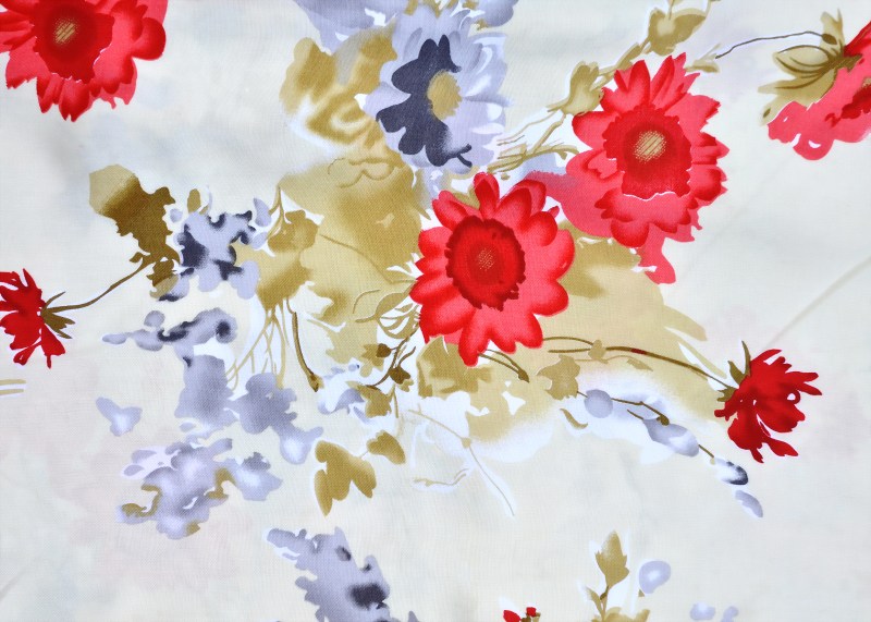 Patterned rayon fabric