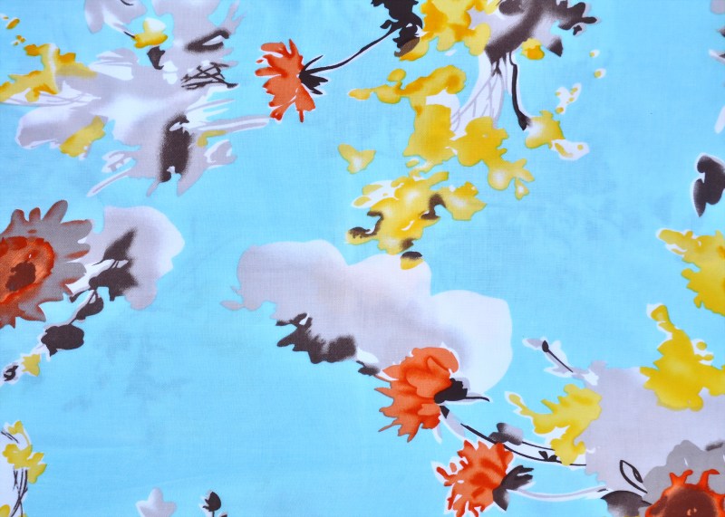 Patterned rayon fabric