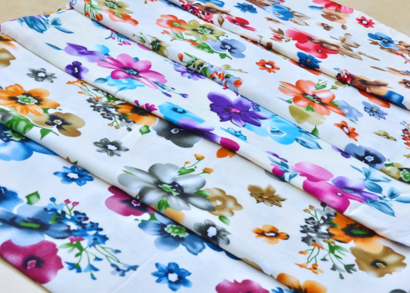 Patterned rayon fabric