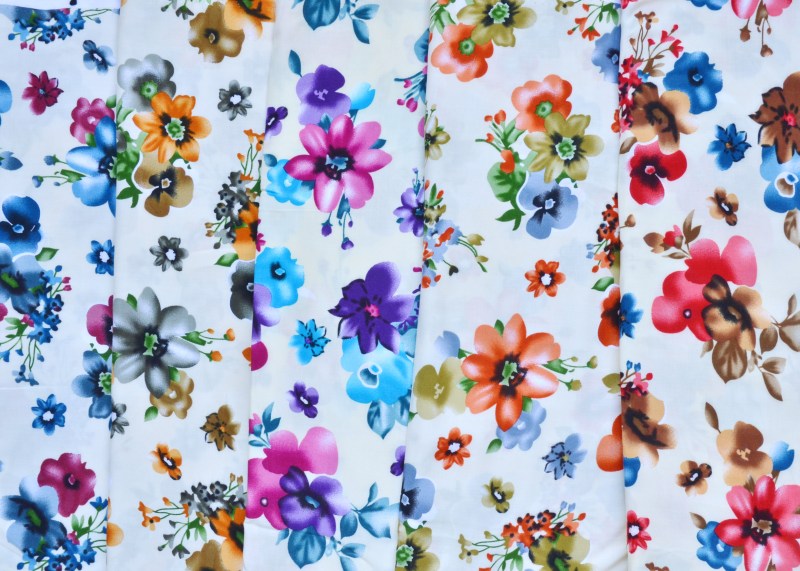 Patterned rayon fabric