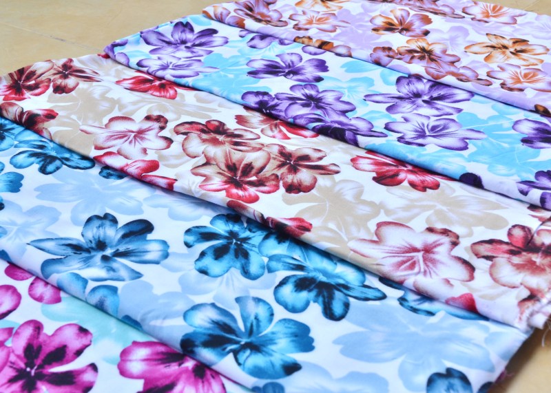 Patterned rayon fabric