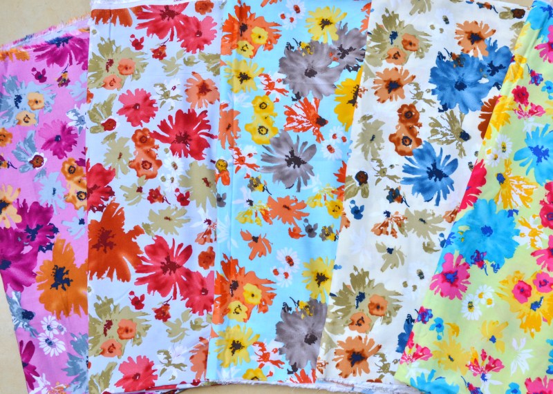 Patterned rayon fabric