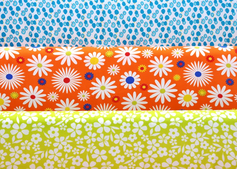 Patterned rayon fabric