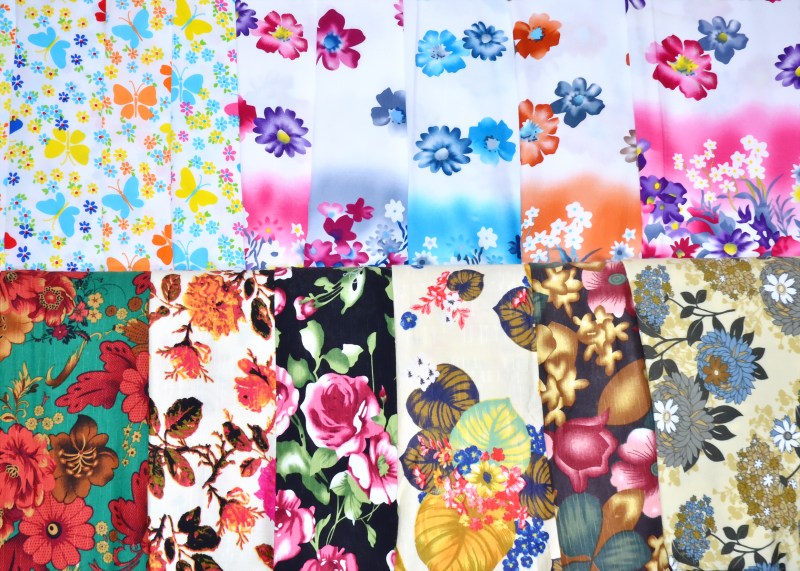 Patterned rayon fabric