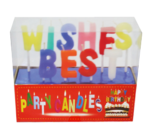 Letters candle