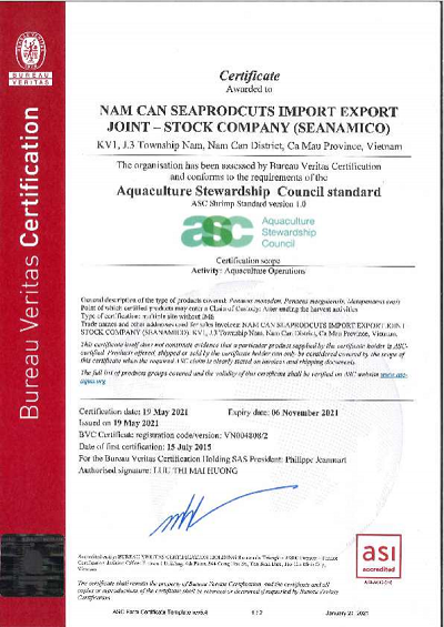 ASC No1 Certificate