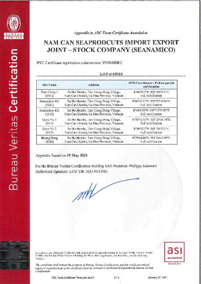 ASC No2 Certificate