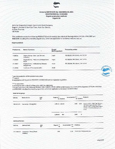 EU No2 Certificate