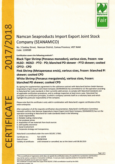 Naturland Certificate